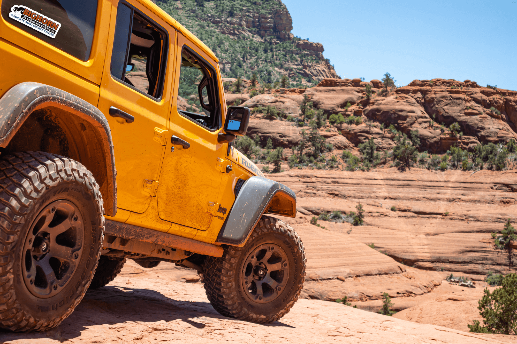 4x4 Jeep with Bighorn Sticker