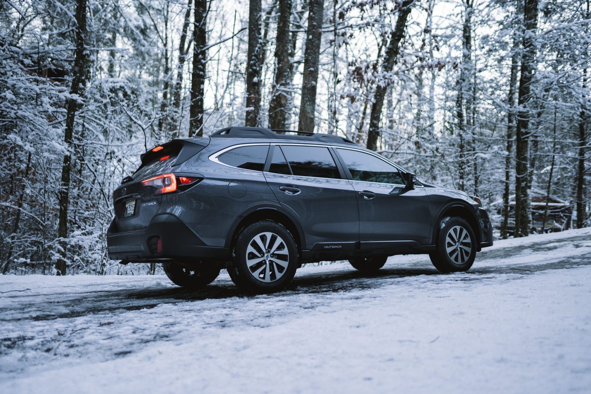 Subaru in the snow